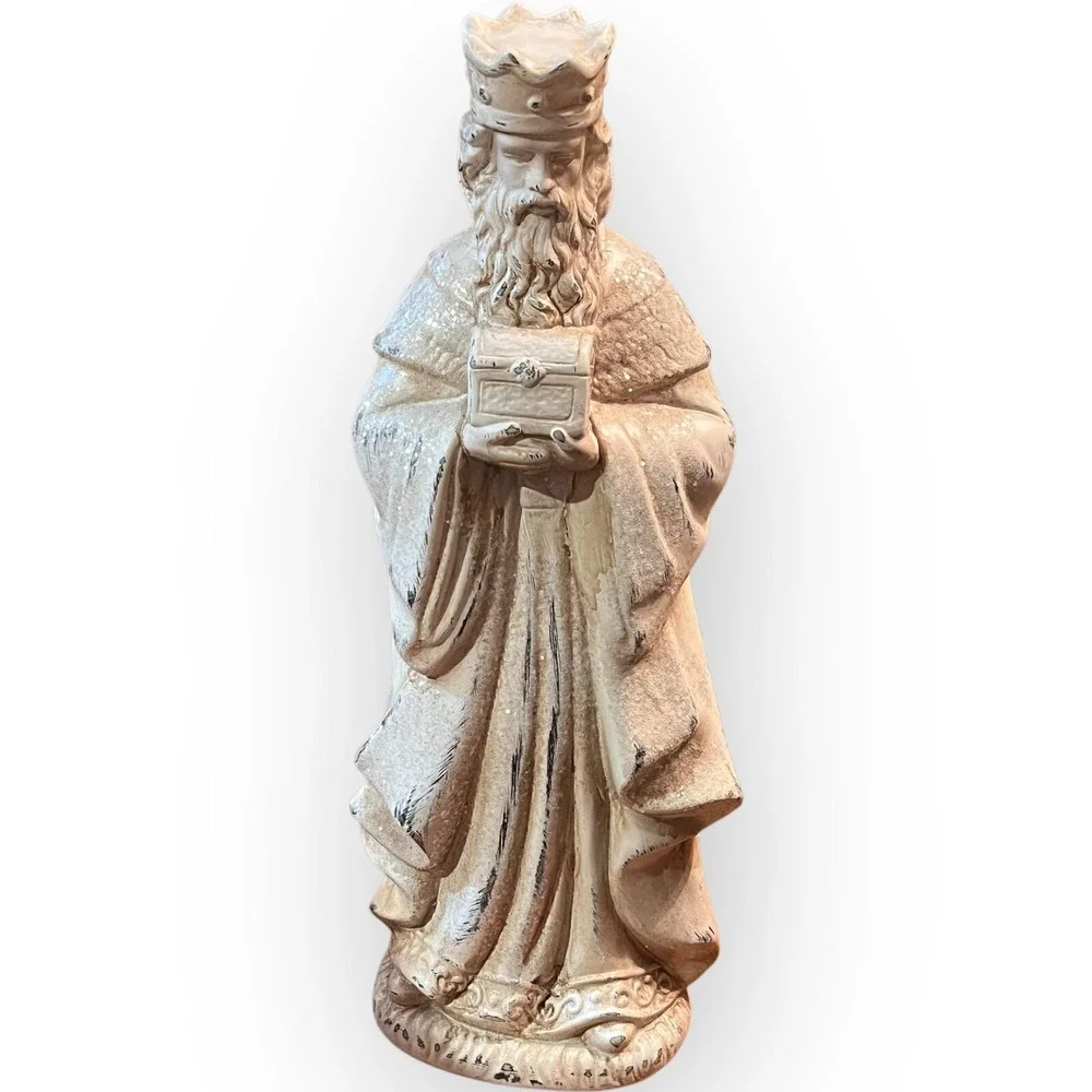 Robert‎ Stanley Nativity Wiseman Promise Replace Whitewash Resin 4.5